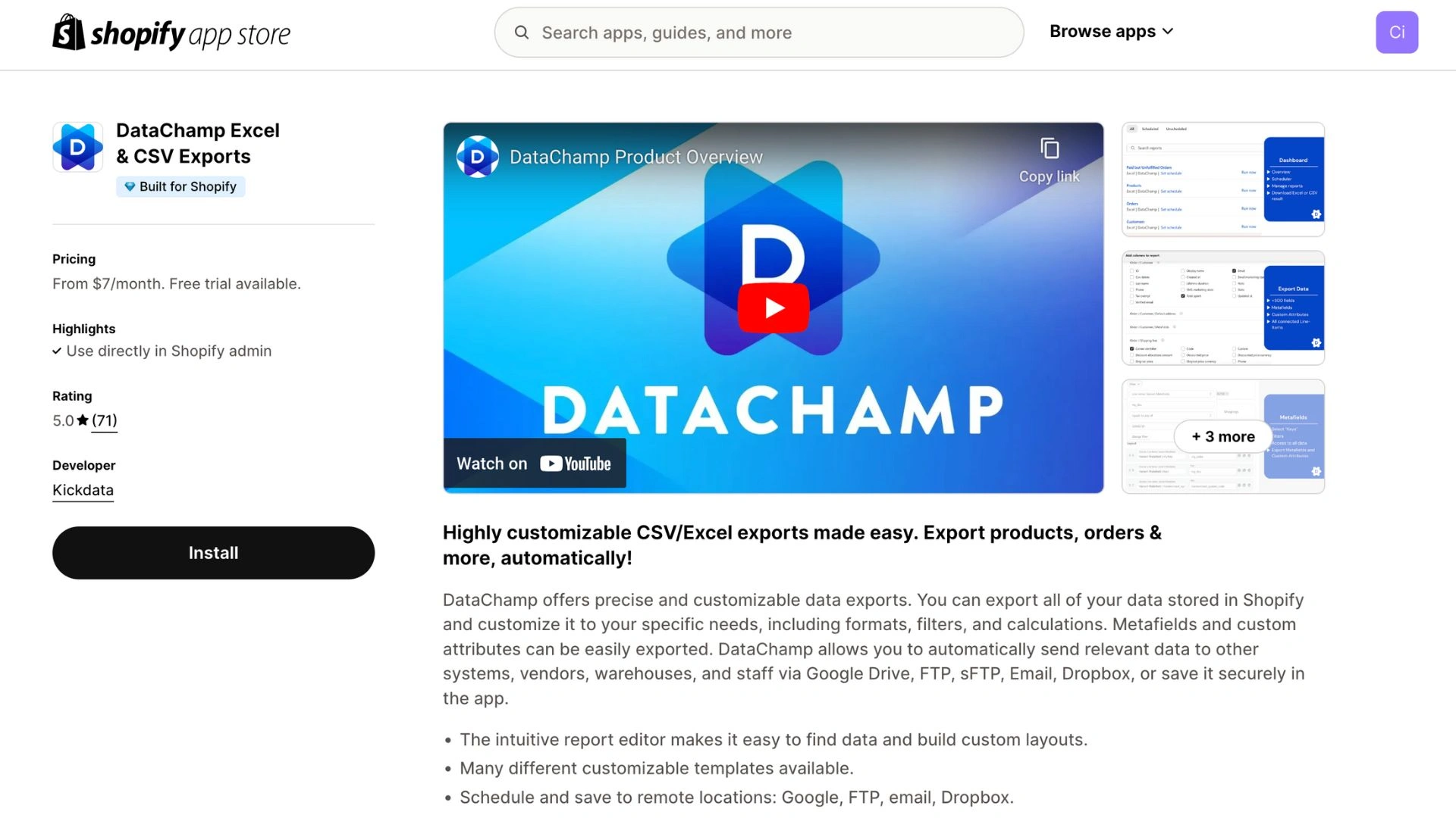 DataChamp Excel & CSV Exports
